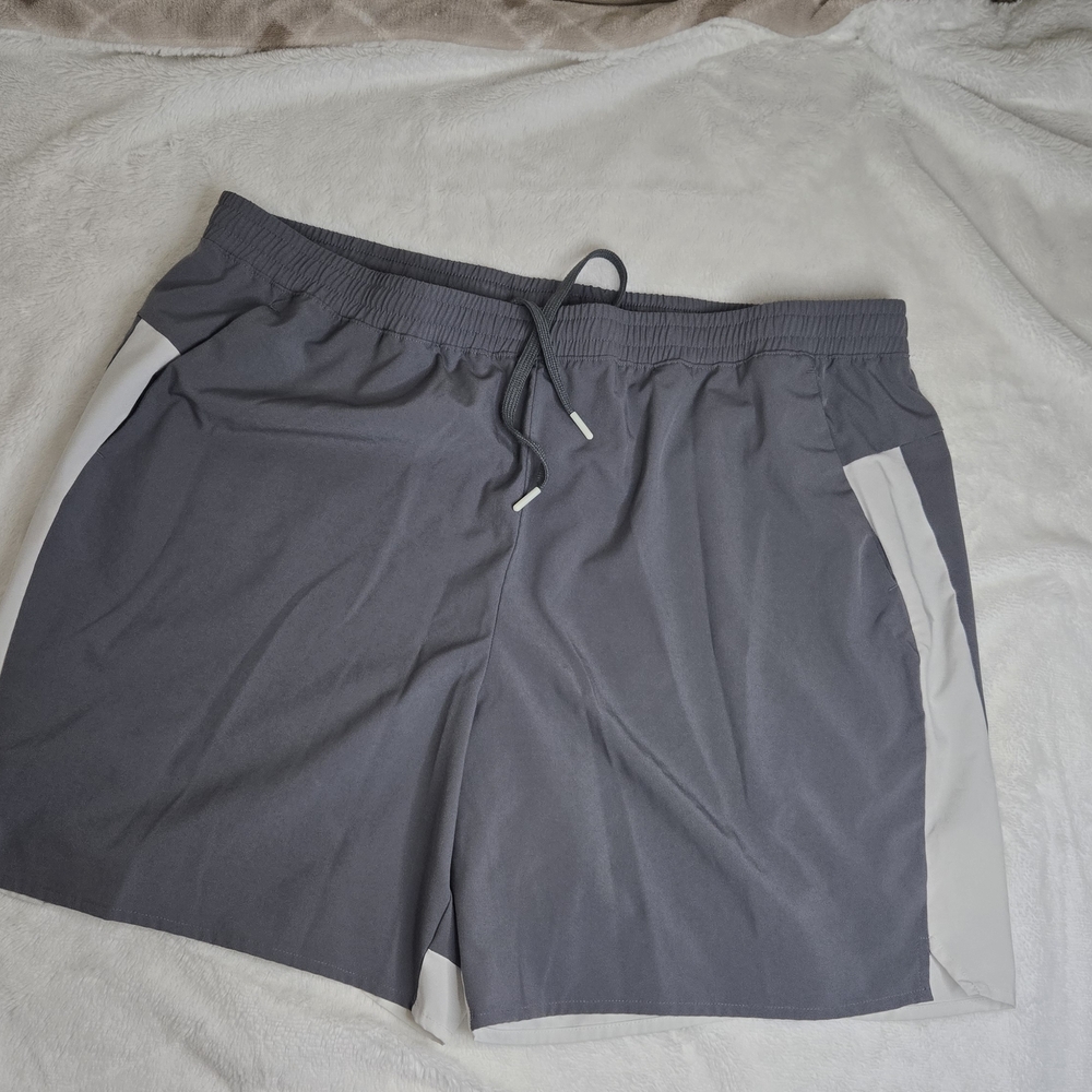 Tek Gear Gray Athletic Shorts with Elastic Waistband